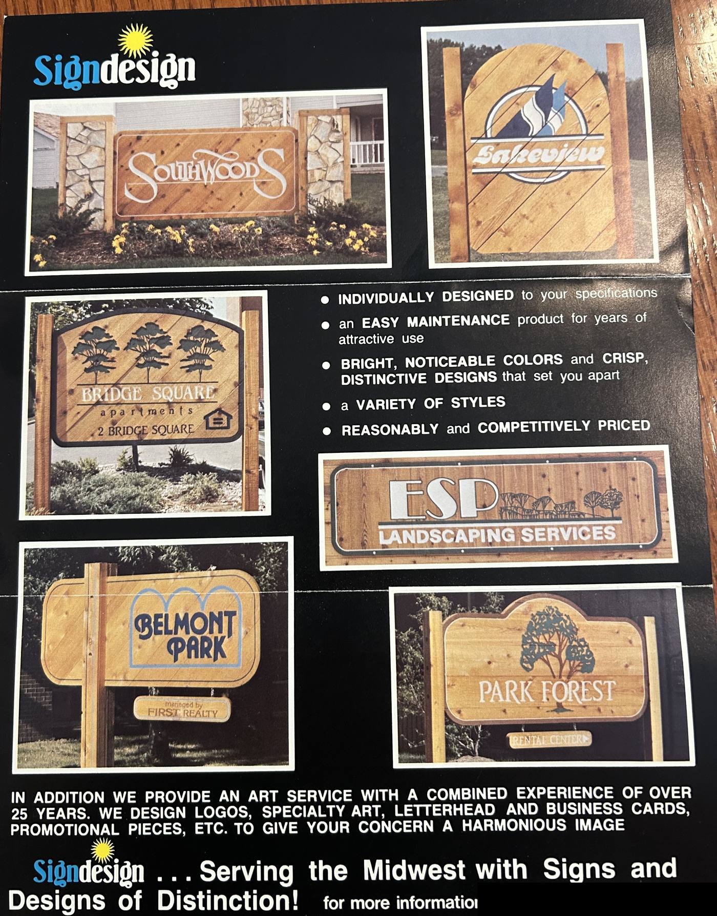 Original SignDesign brochure cover